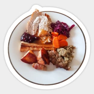 Food Roast Turkey Christmas Dinner Photo Sticker